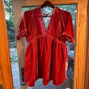 Free People - Velvet Tunic / Dress - Size Medium